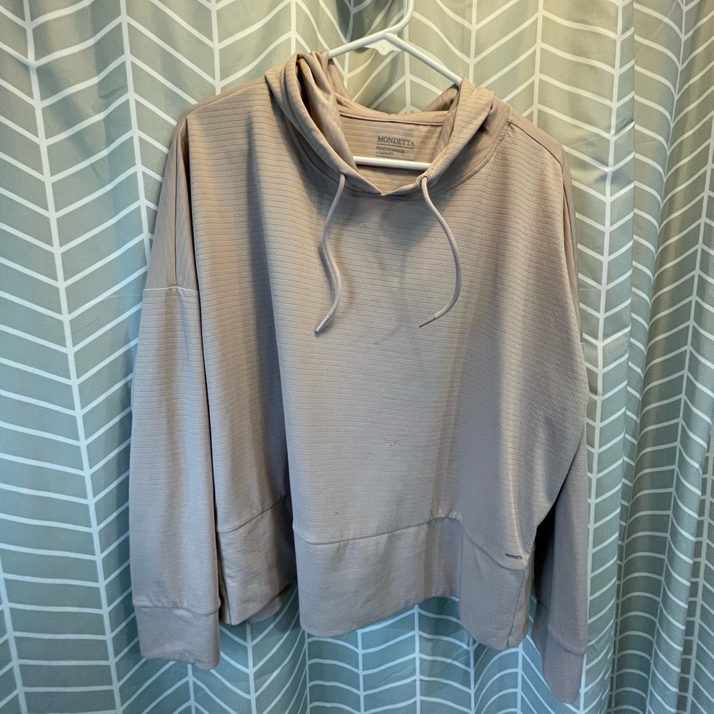 Mondetta over sized cropped athletic hoodie